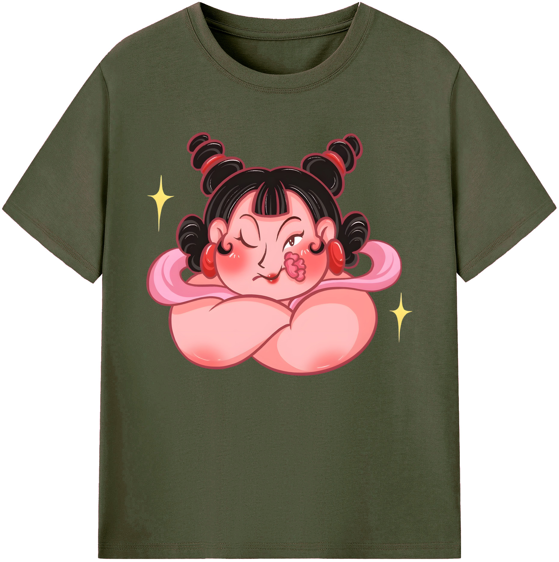 （画像用） Ne Zha 2 ナタ 魔童の大暴れ 綿100％ メンズ半袖Tシャツ｜肌触りやわらか＆通気性